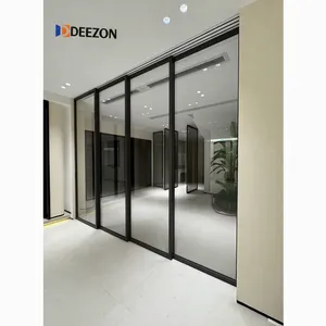 Portes coulissantes DEEZON AS2047 en aluminium à rupture de pont thermique, cadre étroit, double vitrage, isolation phonique, cloison pour bureau - Product Image 2