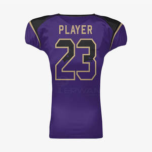 Diseña Tu Propia Camiseta de Fútbol Americano, MOQ Bajo, Ropa Deportiva de Manga Corta, Transpirable y Cómoda, 100% Poliéster, Nueva - Product Image 3