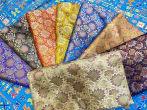 Lujo 100% seda Jamawar Resham brocado tela elegante tejido Jacquard patrones intrincados para Sherwanis Lehengas Home - Product Image 5