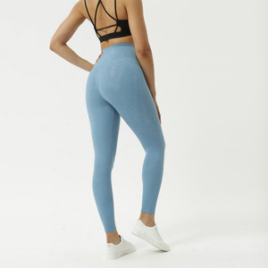 OEM Custom <b>Women's</b> High-Waisted Knitted Gym & Yoga Wear Custom Fitness <b>Leggings</b> - Product Image 2