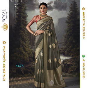 Nuevo diseñador de marca Pure Organza Zari Weaving Saree Collection en Tarifa de fabricante por Royal Export - Product Image 6