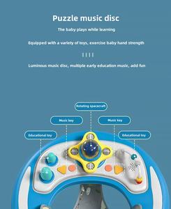 Trotteur musical pour bébé <span class=keywords><strong>4</strong></span> en 1 Trotteur musical Clignotant pour bébé Anti-renversement Pliant rotatif trotteur pièces - Product Image 5