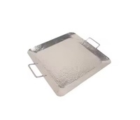 Plateau de service rectangulaire en aluminium couleur argent, moderne, écologique, durable, avec revêtement en poudre et design admirable