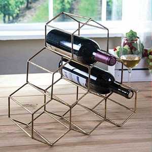 Premium steel finished Colour 11.5''H X8''W X7.5''D Stackable Metal <b>Wine</b> <b>Rack</b> <b>for</b> Home Use - Product Image 6