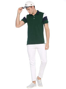 100% algodón en blanco hombres Golf camisetas logotipo bordado liso manga corta polos muy barato Premio fábrica al por mayor - Product Image 5