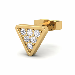 10K <b>Gold</b> Plated Round Cut Lab Grown Diamond Stud <b>Earrings</b> Modern Gifts for Stylish <b>Men</b> Everyday Confidence Accessory - Product Image 2