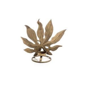 Bougeoir en forme de feuille de conception merveilleuse avec bougeoir votif en laiton de couleur or de qualité supérieure en vrac - Product Image 6