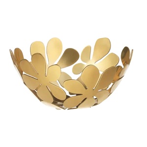 Bols en métal de luxe Bol décoratif plaqué or Pièce maîtresse en argent fabriquée à la main coffre-fort - Product Image 6