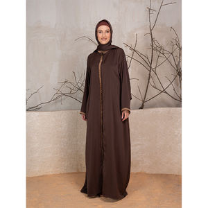 Vêtements islamiques de haute qualité, sur mesure, OEM ODM, tissu 100% polyester, abaya brodée, fabrication en gros - Product Image 1
