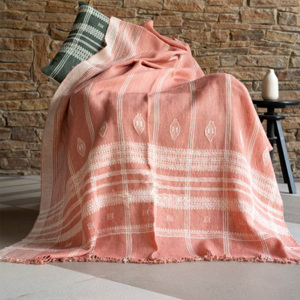 ผ้าห่มขนแกะทำมือสำหรับฤดูหนาวโซฟาและห้องนอน100% ลายสก๊อตดีไซน์เมอริโนสำหรับตกแต่งบ้านที่แสนสบาย - Product Image 4