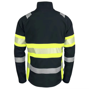 Veste de sécurité de travail pour hommes personnalisée de haute qualité pour les travailleurs Conception personnalisée avec veste à glissière de haute qualité Poches à outils de sécurité - Product Image 6