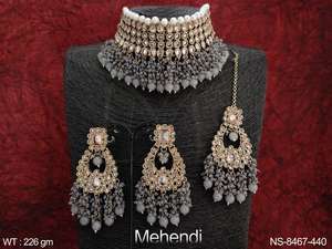 ชุดสร้อยคอโชกเกอร์หนัก,เครื่องแต่งกายที่สวยงามหินโบราณแบบเต็มชุดสำหรับงานปาร์ตี้ - Product Image 2