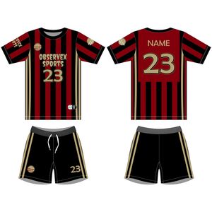 Conjunto de uniformes de fútbol de alta calidad Jersey y pantalones cortos Uniformes de fútbol al por mayor con tecnología de corte automatizado - Product Image 1