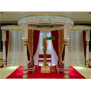 Grand Mandap de mariage indien Raj Mahal FIJI, magnifique Mandap de mariage d'Inde du Sud, Mandap blanc avec toit circulaire, Australie - Product Image 1