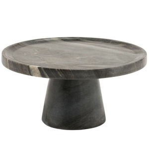 Soporte moderno para tartas de mármol negro con base cónica sólida ideal para una presentación elegante de postres, decoración de fiesta, exhibición de cocina para el hogar - Product Image 1