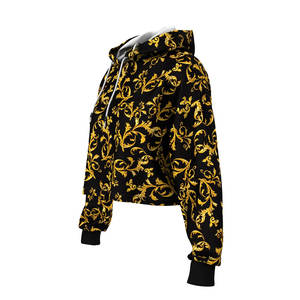 Ropa de calle con logotipo personalizado, sudadera de mujer, pulóver, sudaderas con capucha de gimnasio, Sudadera corta para mujer, conjunto de Top corto informal con capucha para mujer - Product Image 2