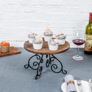 Vintage-Inspired Dessert Display <b>Stand</b> | Rustic Wood & Metal <b>Cupcake</b> <b>Stand</b> - Product Image 2