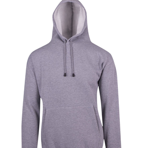 Sweat à capuche gris unisexe en molleton de coton premium, sweat-shirt à capuche uni, vêtements décontractés d'hiver, coupe régulière, style streetwear, vente en gros - Product Image 2