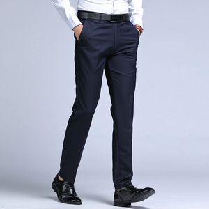 <b>Men</b> Business Loose Suit Pants Formal Office Formal Wear Suit Long <b>Trousers</b> <b>Stretch</b> Straight Bridegroom Solid Color Casual Pants - Product Image 4