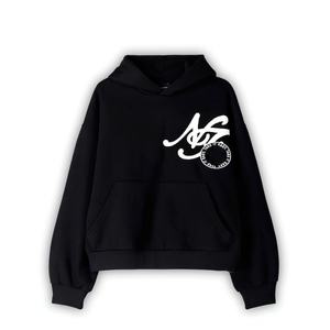 Sweat-shirt noir surdimensionné éco-responsable personnalisé pour hommes |   500GSM |   Haute qualité pour |   Vêtements de rue décontractés non doublés |   Teinture unie - Product Image 1