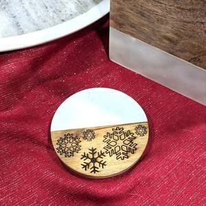 Juego de posavasos de resina botánica de alta calidad, almohadillas transparentes para bebidas epoxi con hojas reales para decoración ecológica y posavasos de piedra - Product Image 4