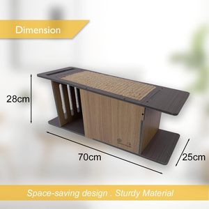 2025 Factory Price Solid Wood Compact Rectangle <b>Cat</b> House with Breathable Design Air Vent & Scratch Board-Cozy Retreat for <b>Cats</b> - Product Image 5