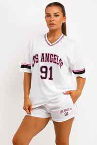 Athleisure <b>Women</b> football printed jersey with <b>shorts</b> Customizable summer breathable sporty set for <b>Women</b> - Product Image 2