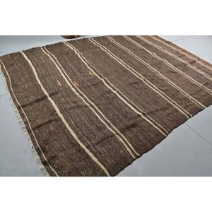 Alfombra Rectangular Grande de Lana Hecha a Mano, Color Beige Marrón Rústico, 7.3 x 10.7 pies, Ecológica, Tradicional, Turca, con Diseño Abstracto de Patchwork - Product Image 2