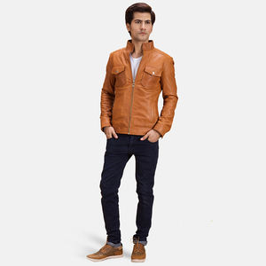 Chaqueta de cuero de lujo para hombre, elegante abrigo de motorista ajustado, prendas de vestir exteriores de primera calidad, ideal para la moda de invierno y el aspecto moderno de uso diario - Product Image 2