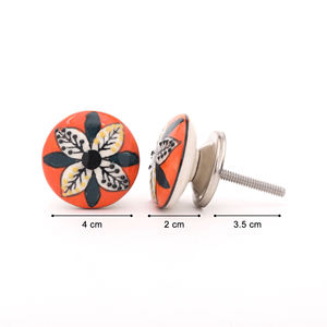 Shubham ลูกบิดลิ้นชักเซรามิกที่มีคุณภาพที่ดีที่สุดตกแต่งบ้านดึงประตูฮาร์ดแวร์อุปกรณ์เฟอร์นิเจอร์จับและลูกบิดส่งออก - Product Image 4