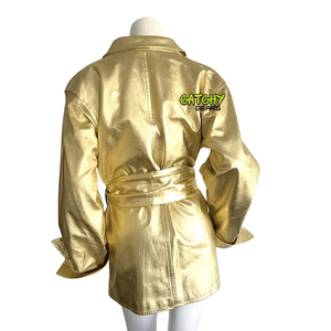 Abrigo Cuero Dorado Mujer - Product Image 4