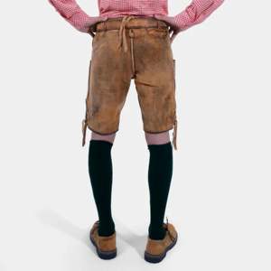 กางเกงขาสั้นหนังบาวาเรียแบบดั้งเดิมสไตล์เยอรมันพร้อมผ้าปักสำหรับเทศกาลวัฒนธรรมและงานเทศกาล - Product Image 5