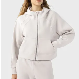 Palestra di alta qualità plus size allenamento da donna in esecuzione giacca da yoga ragazze pullover con cappuccio per le donne full zip