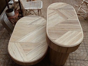 Mesa de centro contemporánea de ratán Natural hecha a mano y mesa auxiliar de té para sala de estar muebles para el hogar Nhat Minh BT20 - Product Image 3