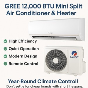 Best Selling R32 12000 BTU Smart <b>Mini</b> Split <b>Air</b> <b>Conditioner</b> Heat Pump 230V 24.5 SEER2 Energy Star Inverter for EU/US/AU/AFR - Product Image 5