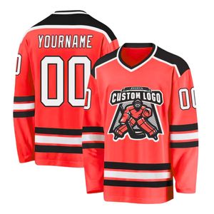 Camisetas de Hockey Retro Personalizadas OEM, Ropa Deportiva Ligera con Estampado Fotográfico, Uniformes de Hockey Sublimados con Bordado para Equipos - Product Image 4