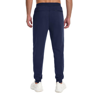 กางเกงกีฬาขาตรงสำหรับผู้ชายกางเกงทรงตรงแบบลำลองระบายอากาศได้ดีพิมพ์โลโก้สีพื้น - Product Image 4