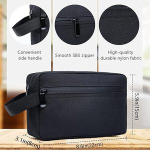 Unisex Oxford Fabric Cosmetic Bag With Zipper Closure Soft Handle Organizer For Travel Makeup Storage In Multiple Color - Product Image 4