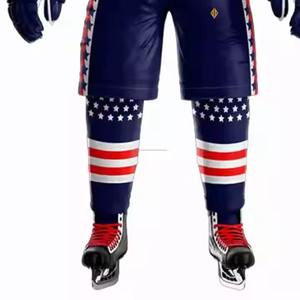 2025 uniforme de Hockey sur glace personnalisable 100% Polyester ensemble de Sublimation de haute qualité taille personnalisée Stock vêtements de Hockey sur glace élégants - Product Image 6