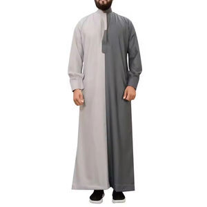 Thobe émirati haut de gamme sarcelle de luxe Kandura vêtements traditionnels arabes élégant hommes Jubba doux et respirant tenue islamique moderne - Product Image 1