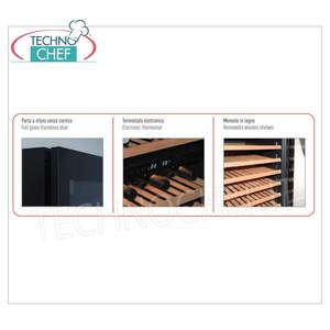 Refrigerador para Vinos Technochef de 18 Botellas, 1 Puerta de Vidrio, Temperatura Ventilada Modelo Eléctrico +2/+20C CW20G1TB para Uso Doméstico - Product Image 2