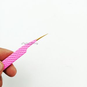 Pince à épiler pour cils Pince à épiler pointue pour outils de beauté Ensemble de pinces à épiler logo Custim couleur rose de haute qualité en acier inoxydable - Product Image 4