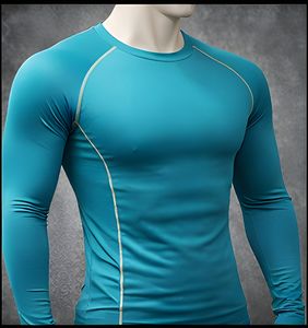 Camiseta Deportiva de Compresión de Manga Larga para Hombre, Ajuste Muscular, para Gimnasio, Entrenamiento, Running, Fitness, Deportes - Product Image 4