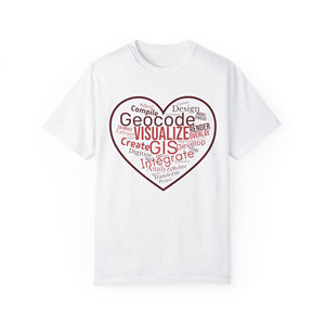 T-shirt Unisex Heart of GIS Tinto in Capo, Abbigliamento Promozionale Elegante - Product Image 1