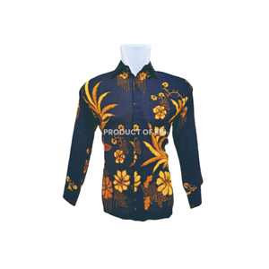 Recién llegado, Camisa de algodón para hombre, camisa informal clásica de manga larga con motivo impreso Batik de Indonesia, característica antiarrugas - Product Image 1