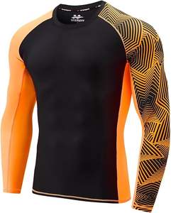 Camiseta de Compresión para Hombre con Protección Solar UPF 50+ UV, Transpirable, de Secado Rápido, para Surf y Natación, con Logotipo Personalizado y Manga Larga - Product Image 1