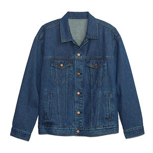 Chaquetas Vaqueras Azules Lisas de Nuevo Diseño para Hombre, Logotipo Personalizado en Tela Vaquera con Botones, Chaquetas Vaqueras de Talla Grande - Product Image 4