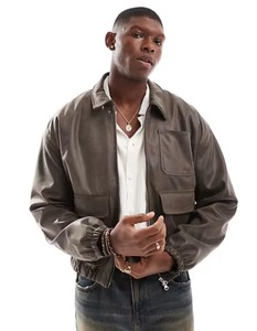 แจ็กเก็ตบอมเบอร์แจ็คเก็ตหนังแท้100% สำหรับผู้ชายเสื้อแจ็คเก็ตฤดูหนาวระบายอากาศได้ดี - Product Image 6