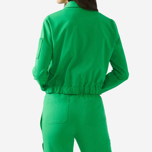 Vestes polo unisexes en tissu dobby de coton personnalisé, à fermeture éclair sur le devant, pour le personnel médical, les imprimantes de laboratoire, les femmes, les blouses de travail, les polos de sport - Product Image 6