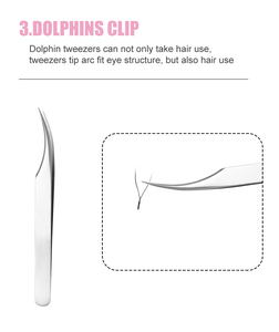 ชุดเครื่องมือความงาม4ชิ้นคุณภาพสูงสำหรับการต่อขนตาแหนบเหล็กพร้อมโลโก้ตามสั่ง - Product Image 3